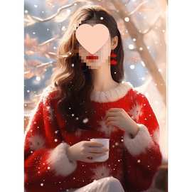 红色毛衣女新款龙年本命年衣服新年过年喜庆拜年秋冬针织上衣