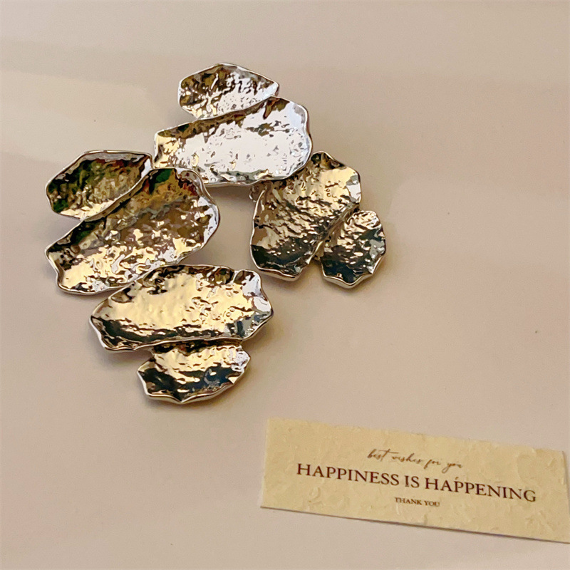 欧美跨境不规则异形拼接夸张大耳环电镀18K金时髦网红风耳饰品|undefined