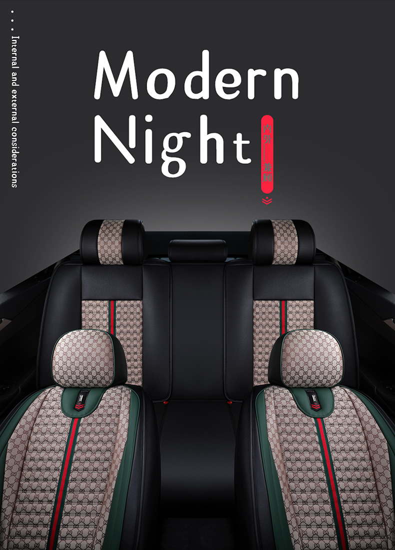 Cross-Border Car Seat Cover, Universal for All Seasons, Fully Enclosed Universal Cushion Cover, Comfortable and Breathable Car Interior Cushion Seat Cover