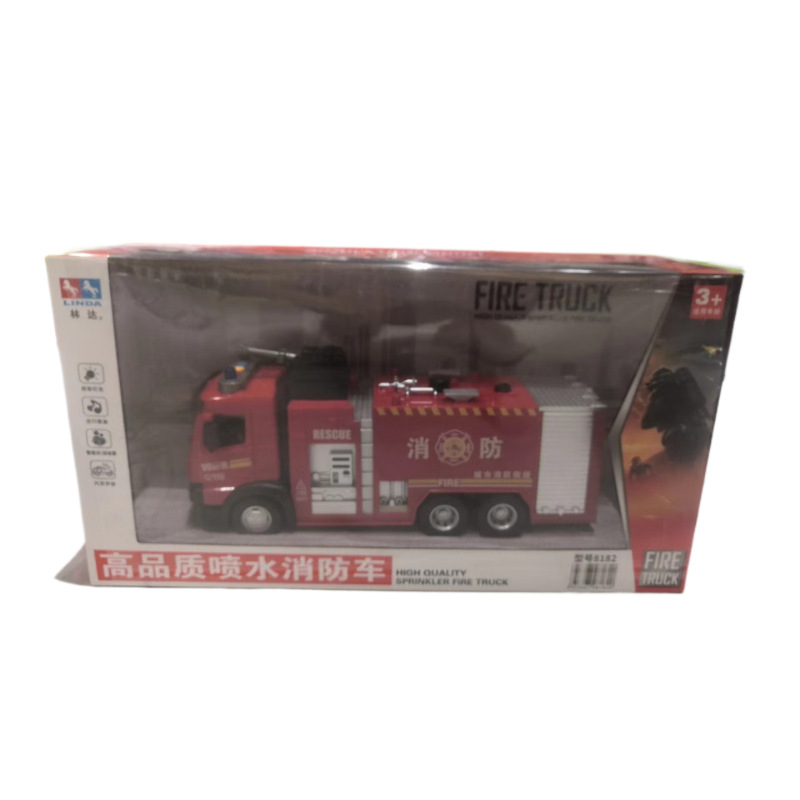 Linda historia contando la inercia del coche de juguete de los niños ingeniería de la música coche de bomberos policía coche mezclador camión vehículo todoterreno al por mayor