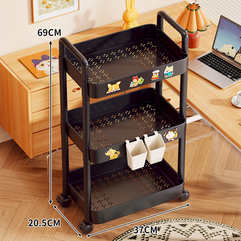 Estante Organizador Estrecho Multicapa de Plástico PP Móvil para Baño y Cocina image 13