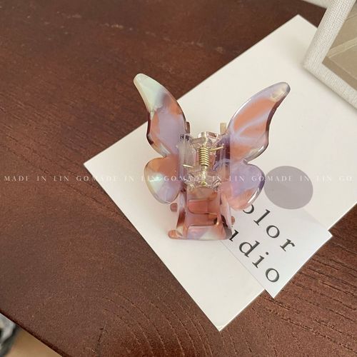 Summer style French butterfly clip pink butterfly clip hair clip acetic acid hair clip retro back of head hair accessories hair clip for women