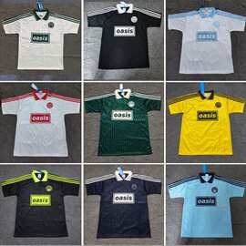 跨境爆款三叶绿洲Oasis联名版短袖球衣Football uniform jersey
