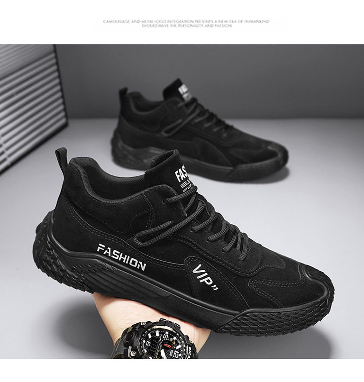 Giày nam cổ thấp da tổng hợp đế cao su chống trượt, kiểu dáng thể thao casual — K2373 màu kaki, K2373 màu xám, K2373 màu đen chi tiết 18