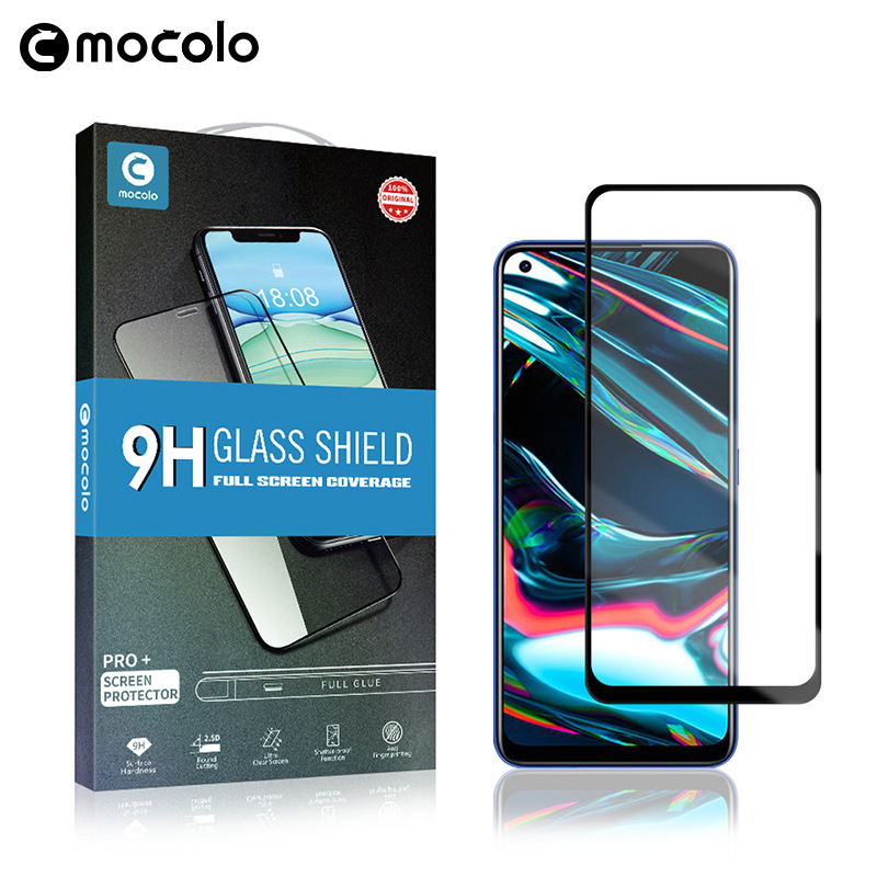 慕凯龙Oppo realme8全屏高清钢化膜realme7pro全胶二强丝印钢化膜|ms