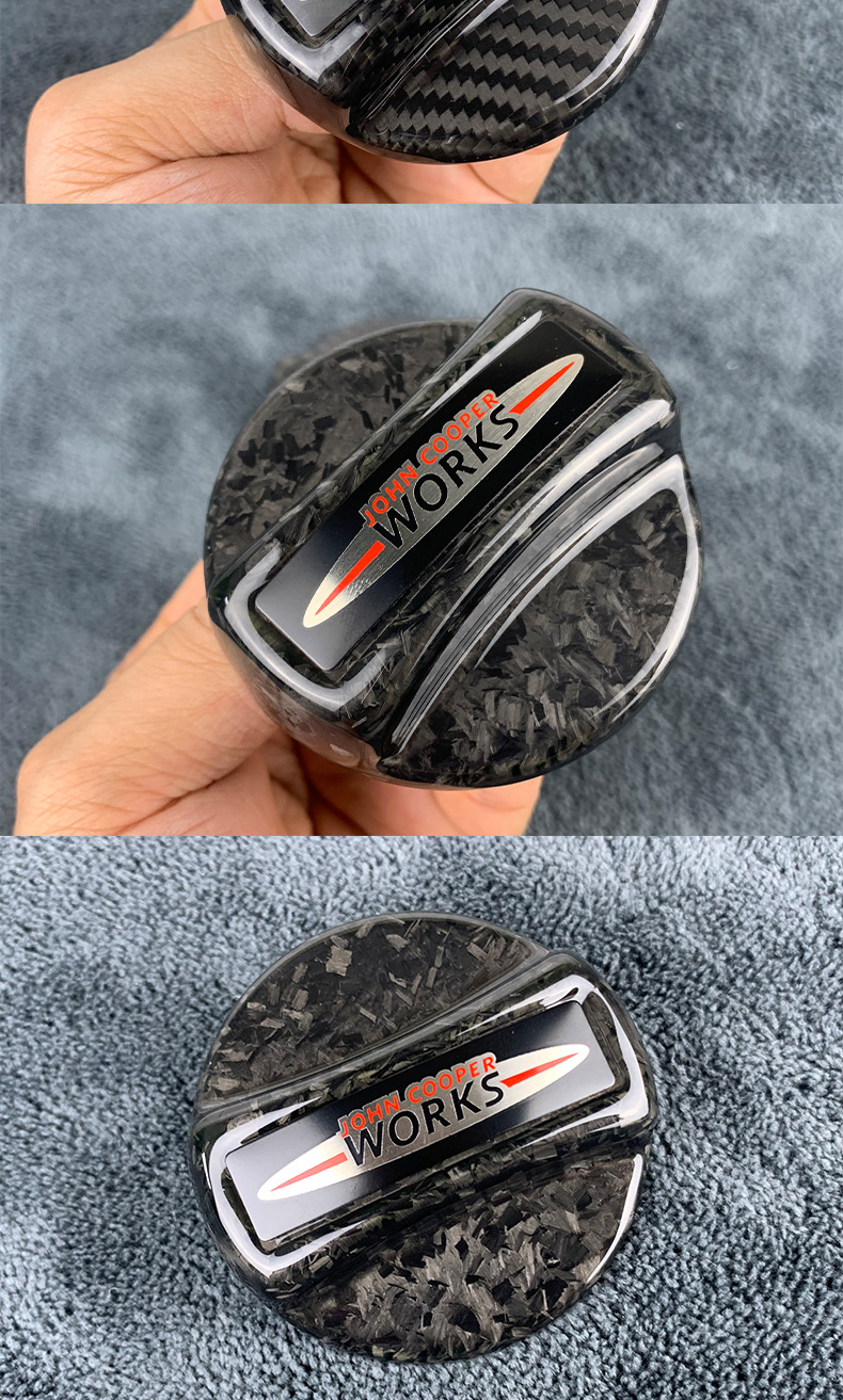 Suitable for BMW mini JCWR55R56R57R58F54F55F56F57F60 carbon fiber fuel tank cap