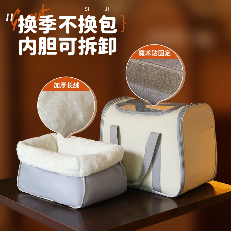 猫包冬季保暖外出便携秋冬宠物包出行宠物双肩包猫咪专用猫箱狗包|undefined
