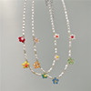 Retro beaded bracelet, universal cute necklace from pearl, flowered