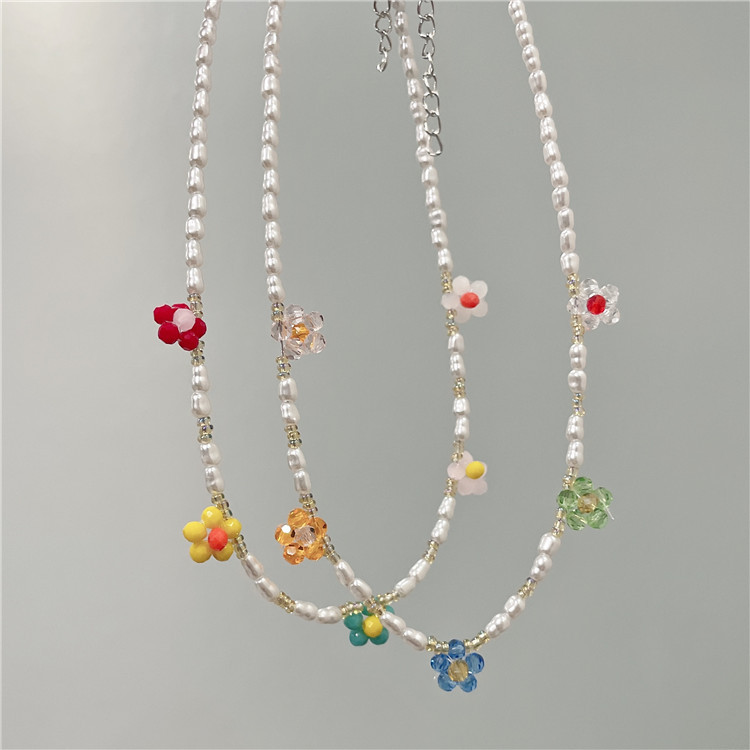 Sweet Geometric Beaded Womenu0027S Necklace
