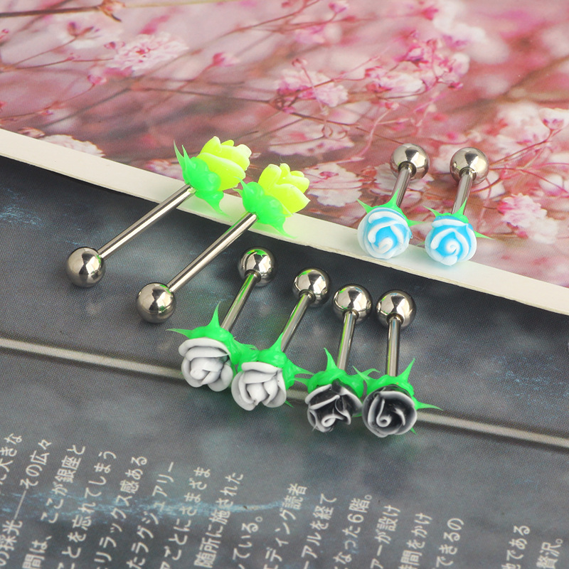 Labret piercing jewelry detail image