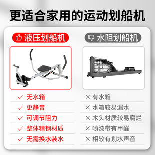 Rowing Machine Home Fitness Equipment Silent Fat Burning Comprehensive Training Multifunctional Foldable Double Paddle Hydraulic Rowing Machine
