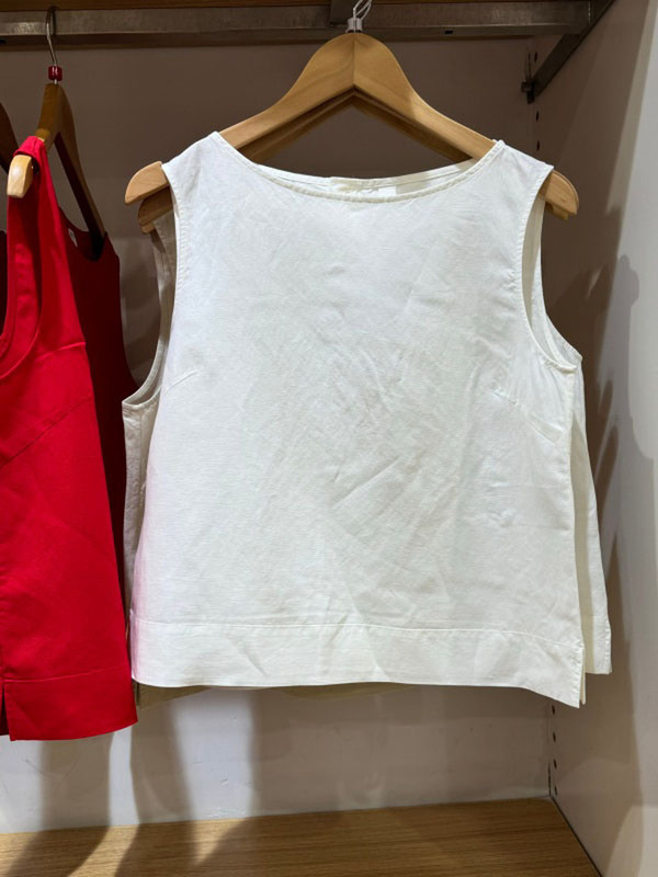 Women's Linen Blend Shirt/Sleeveless Shirt 26 Spring/Summer New Style Simple Loose Casual Vest 483890