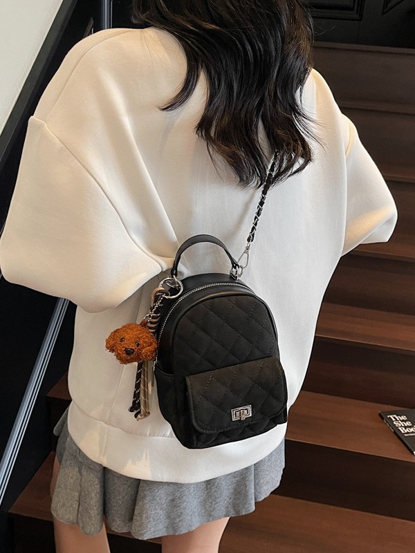 Bolsa de cadena de moda coreana, mochila para mujeres 2025, nueva mochila de moda pequeña, bolso simple para mujeres