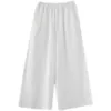 White cotton and linen pants (regular 9042)