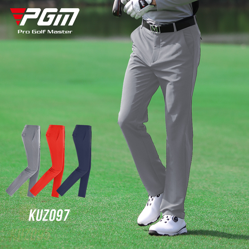 Quần thể thao golf nam co giãn mềm mại PGM — KUZ097 Màu Đỏ, KUZ097 màu xám, KUZ097 màu xanh hải quân
