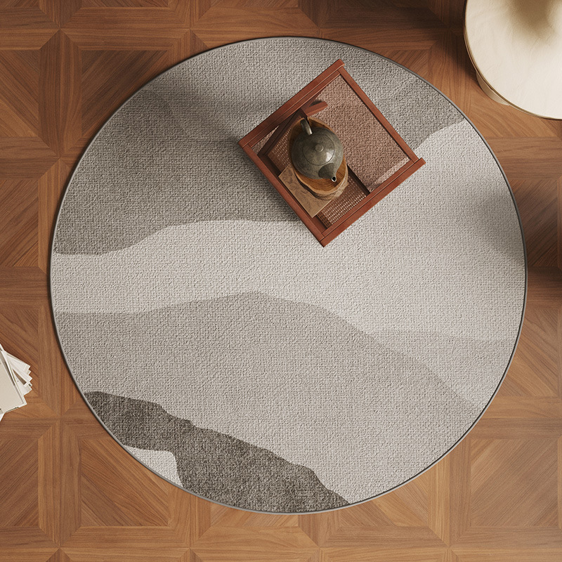 Alfombra moderna redonda de alta calidad, alfombra giratoria, alfombra de mecedora, dormitorio, sala de estar, sofá, mesa de té, mantas