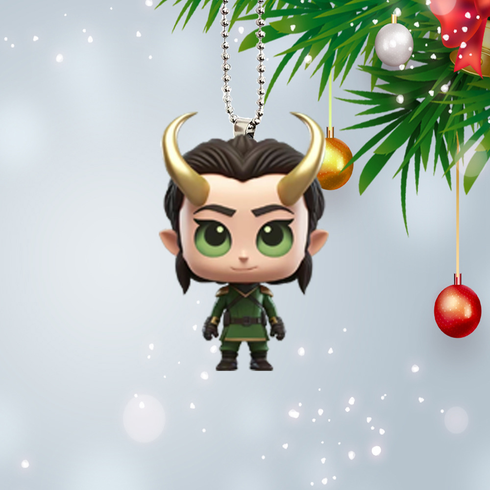 Nueva versión acrílica Q de Marvel Heroes Car Colgante Decoración de escena festiva