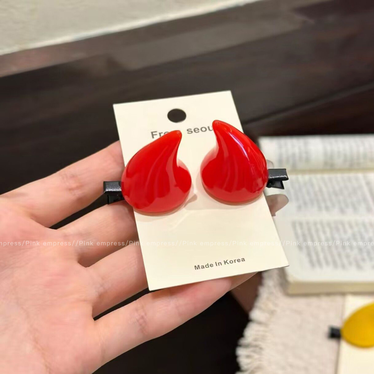 Tijeras de simulación divertidas bombilla pequeña horquilla tocado lado femenino frente Bangs clip de pelo roto horquilla accesorios para el cabello