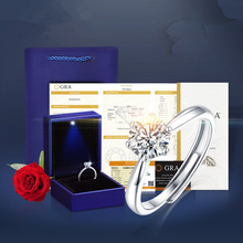 Īɣʯ��ָһ������HŮ��S925�y����18K��Y��Ů�����նY���ʯ