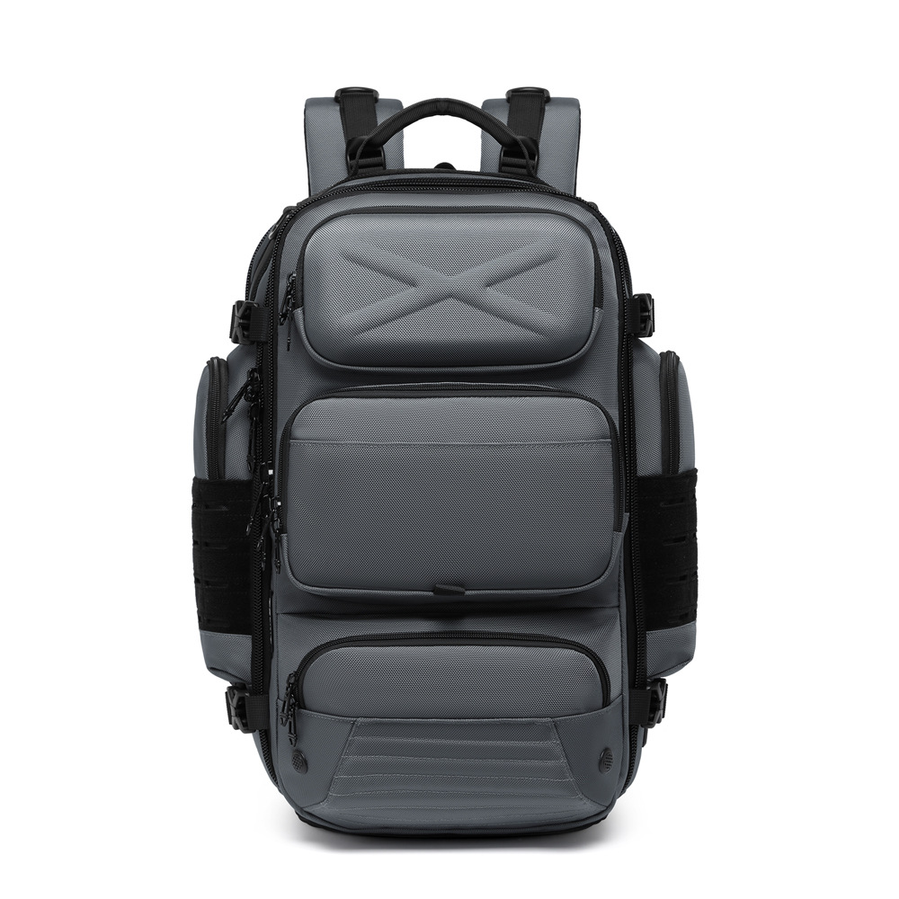OZUKO, bolsa de viaje de gran capacidad, mochila impermeable para hombre, compartimento multifuncional para ordenador, mochila táctica para exteriores