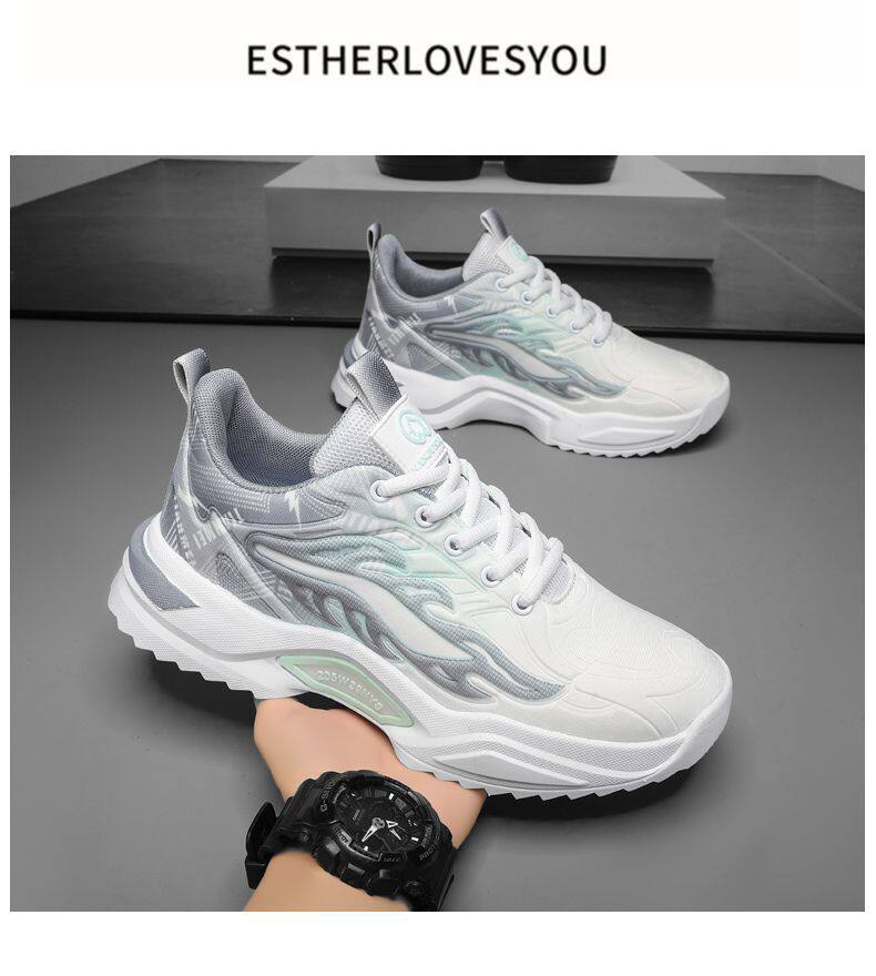 Giày thể thao nam sneaker lưới thoáng khí phối màu, đế thấp 3 cm — 3529 xanh da trời, 3529 đen trắng chi tiết 14