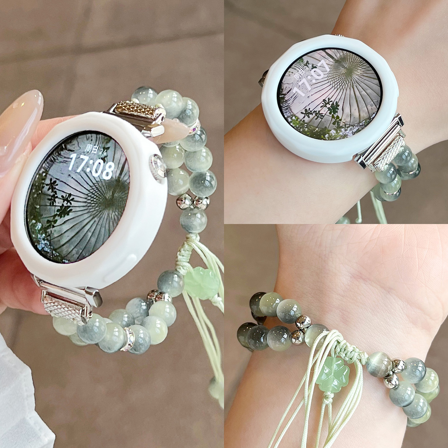 Suitable for Huawei Gt6 Watch Strap, New Gt5 Model, Yanyu Jiangnan Gt5 Pro Double-Row Beaded Drawstring Wristband, Women's Summer Style