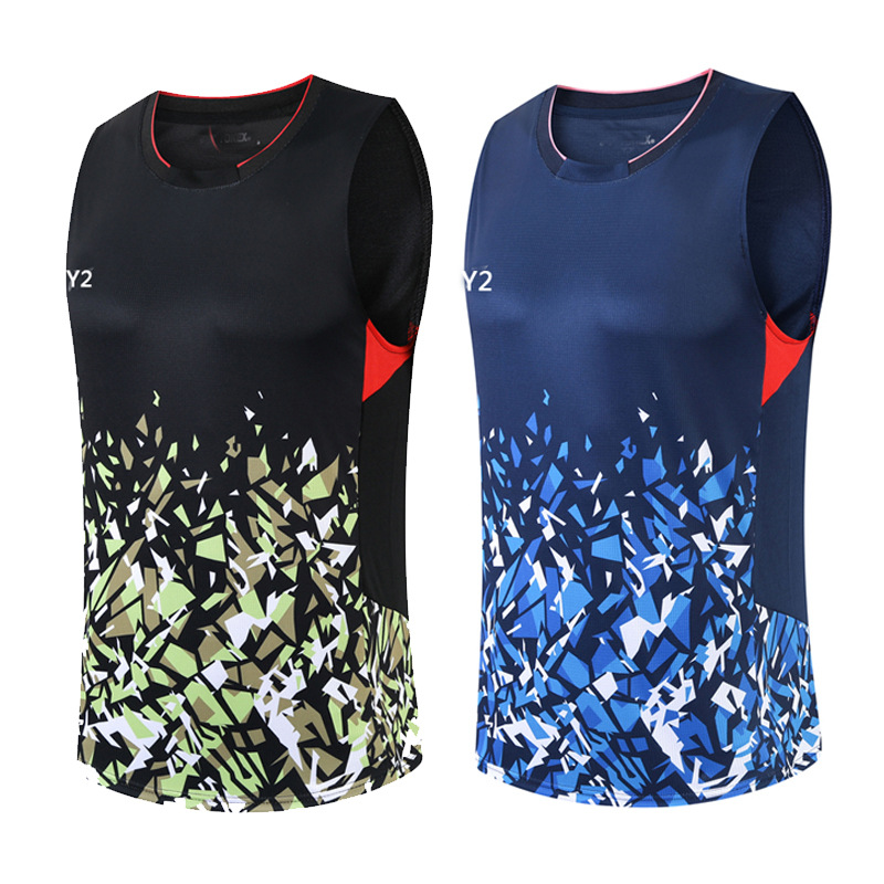 Sleeveless badminton clothes men's and women's quick-drying sleeveless children's student sports vest tennis training competition class clothes 6293