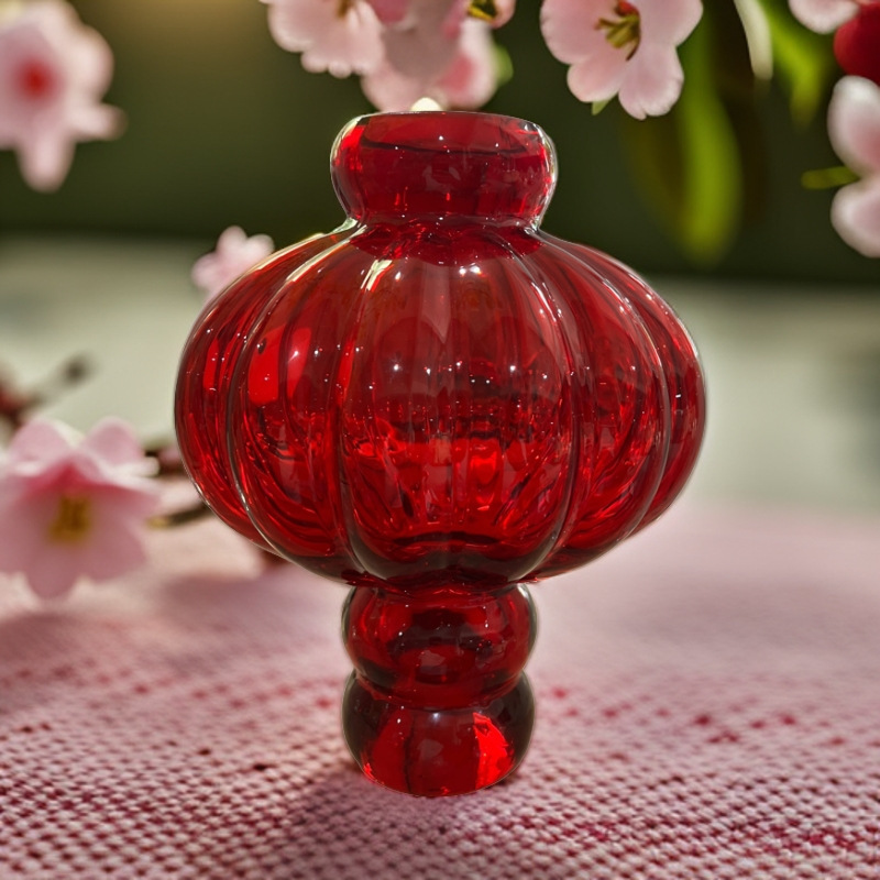 Nueva linterna china estilo hogar vasos de vidrio modelo moderno decoración de gabinete invitados