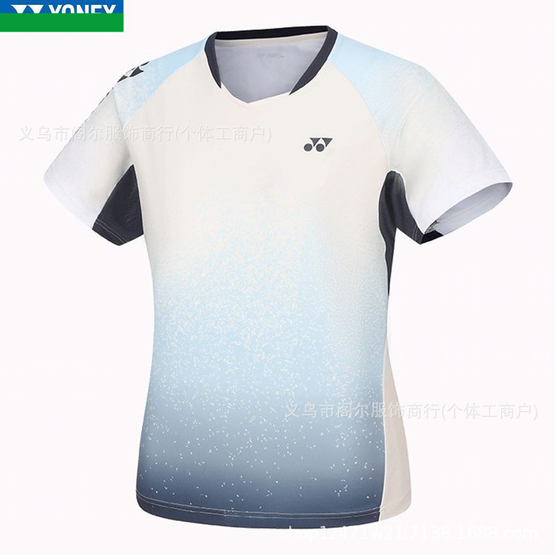 2025新款YY专业羽毛球服男女同款速干运动t恤透气比赛服短袖上衣|undefined