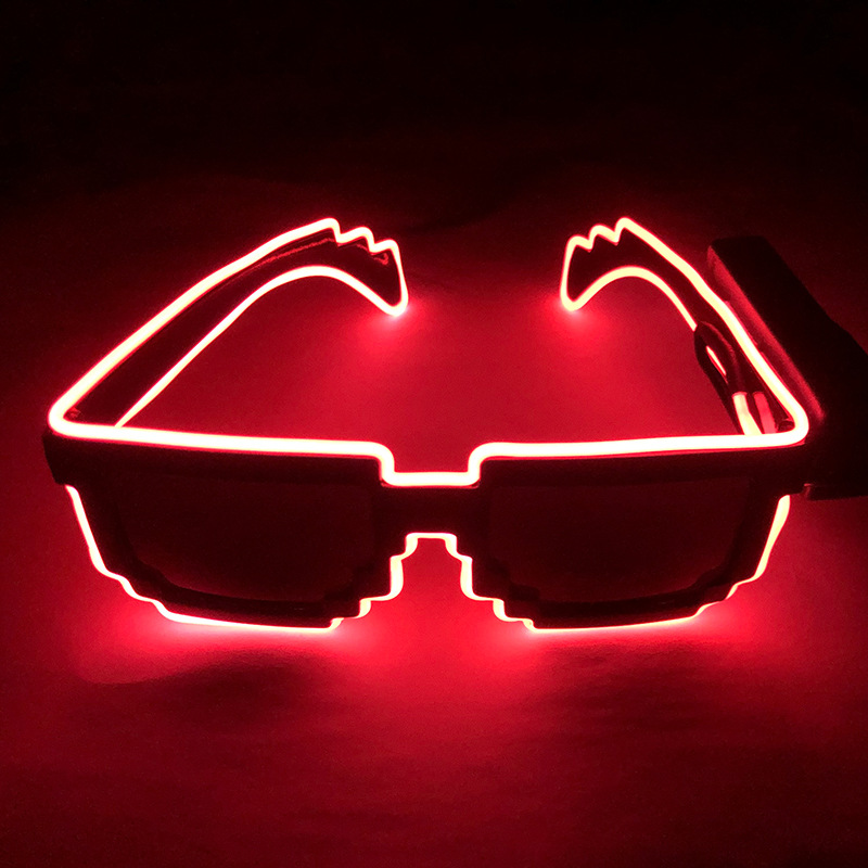 Gafas LED estilo Zhang Yunlei, gafas de mosaico con luces, gafas tecnológicas, accesorios para TikTok, KTV y bares