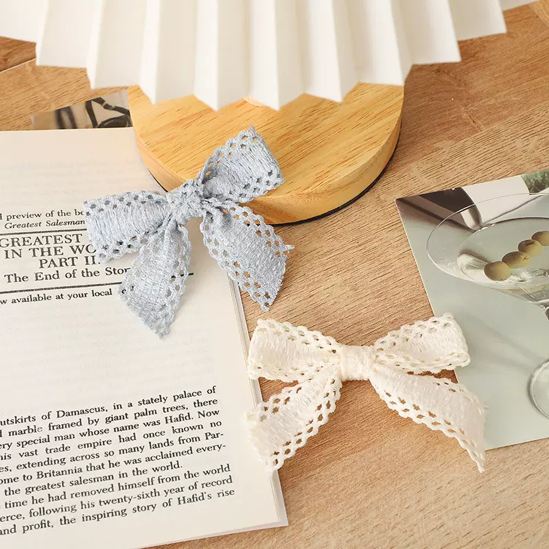 甜美少女风蝴蝶结包头花妹配件蝴蝶软头饰日包头简约蕾丝系米发饰