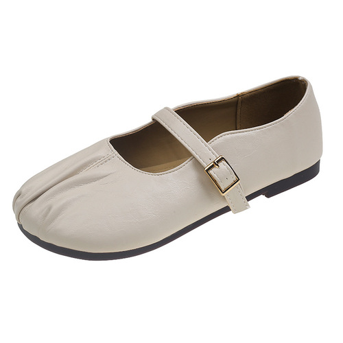 Retro Soft-Cushion Pleated Clogs Women 2025 Korean Version Versatile Flat Grandma Shoes Lightweight Non-Slip Single Shoes Trendy