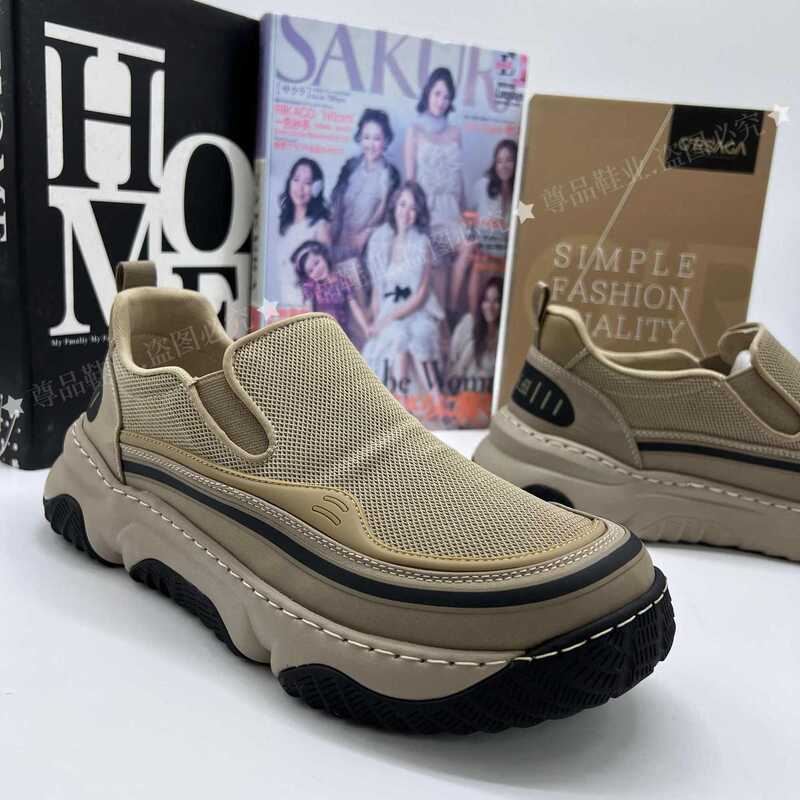Light Luxury Designer European Station 2025 Summer Canvas Shoes Slip-On Shoes Trendy Black Shoes Summer Sports Men