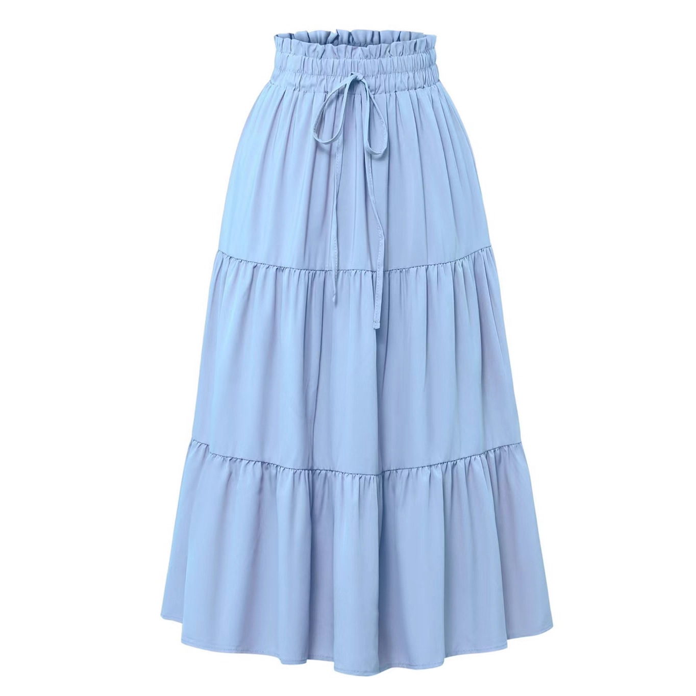 In-Stock Amazon Aliexpress Independent Site Women's Bohemian A-Line Flowing Layered Long European and American Skirt