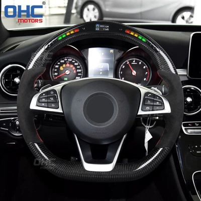 Suitable for Mercedes-Benz W205 CLA C E W117 W213 C200 carbon fiber car steering wheel modification (Steering wheel)
