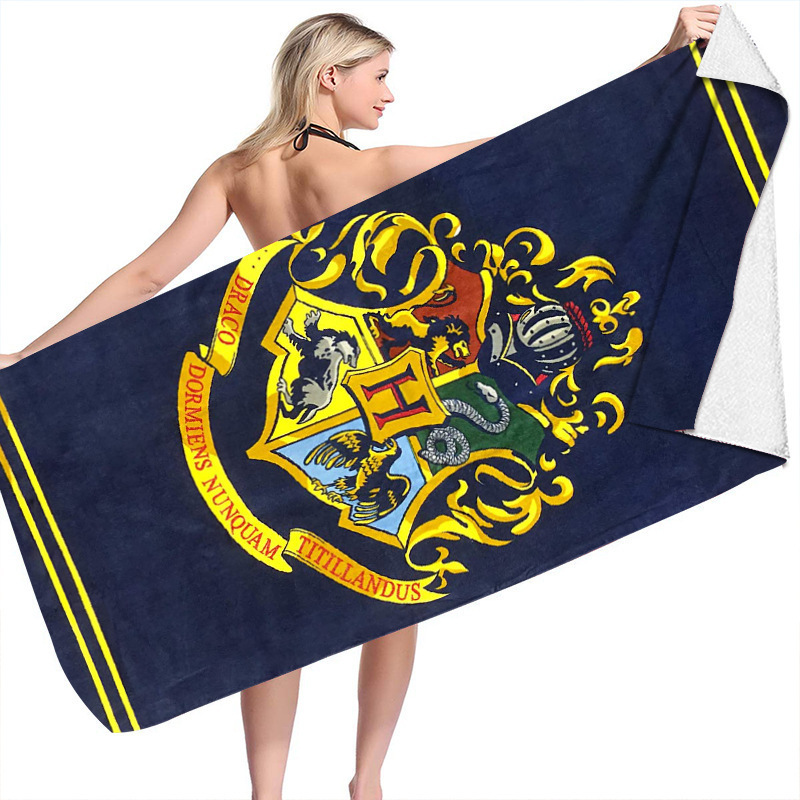Harry Potter Series Beach Towel Microfiber Double-Sided Velvet Beach Towel Swimming Bath Towel Versatile Square Towel Beach Towel