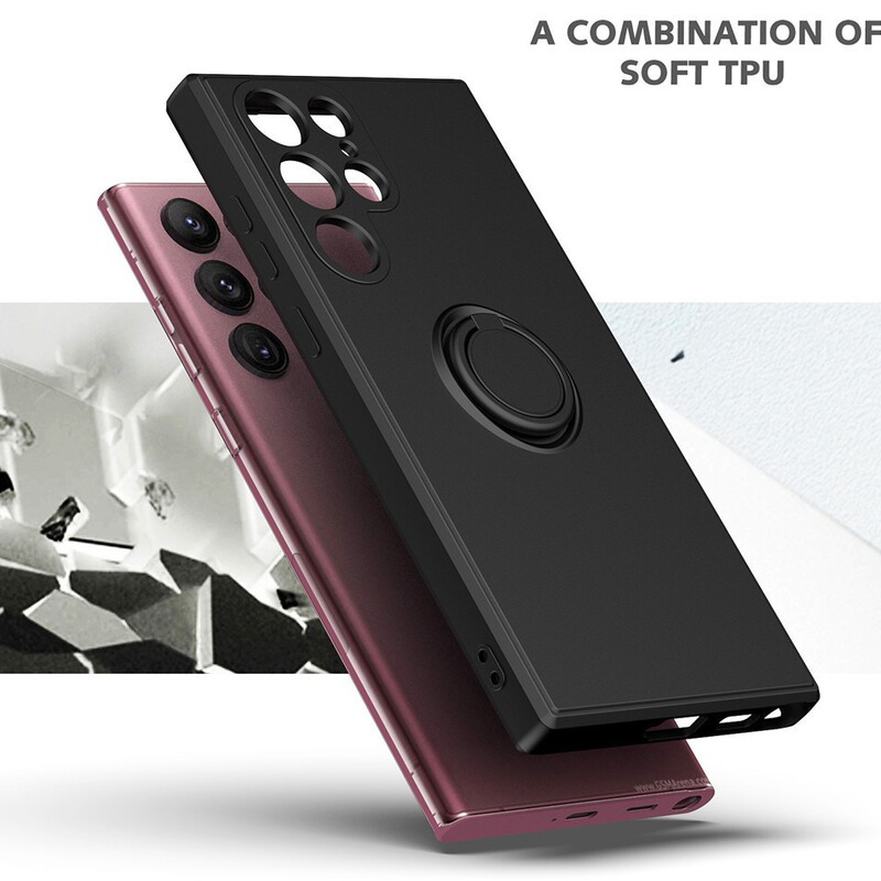 Suitable for Samsung S26Ultra Liquid Ring Holder Phone Case A54 Silicone Anti-Fall Note20U Protective Cover Soft
