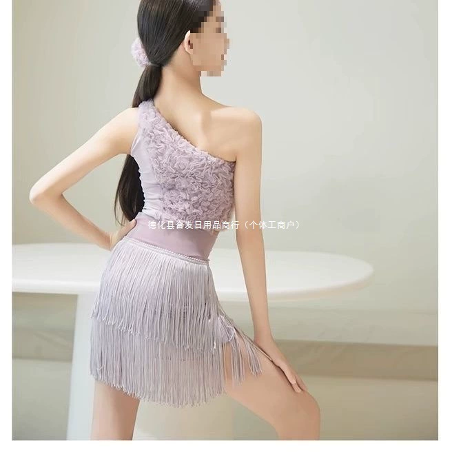 Новая летняя одежда для латинских танцев, тренировочная одежда, костюм для выступления, отбеливающая, приятная для кожи детская одежда для выступления на сцене