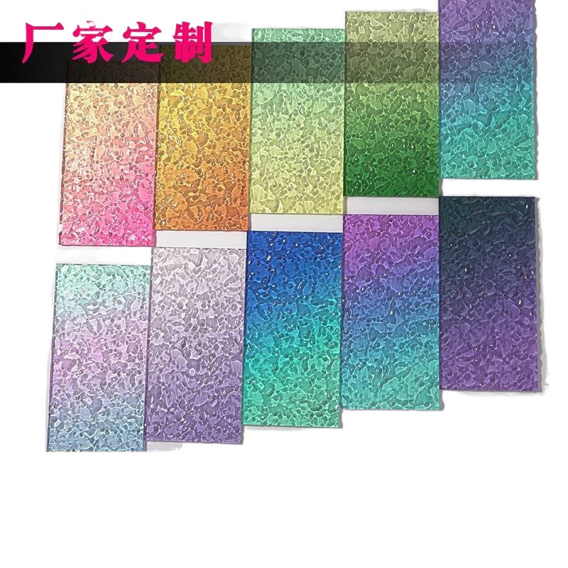 新品透明亚克力渐变条纹板水波纹UV打印装饰板有机板隔断屏风拍摄