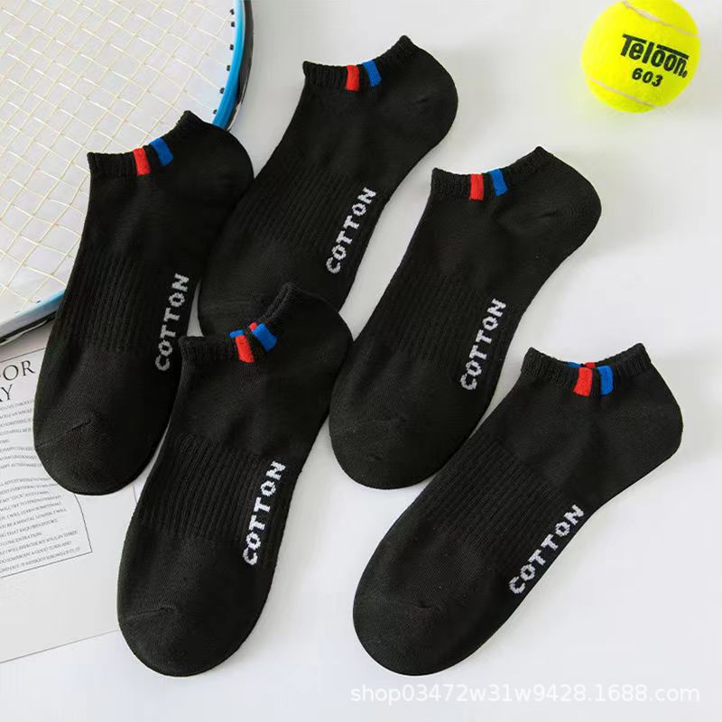 Calcetines de primavera y verano, calcetines de barco gris blanco y negro, hombres y mujeres, el mismo estilo, boca baja, calcetines invisibles de tubo corto, calcetines Zhuji, lote de fábrica