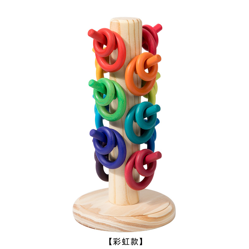 Árbol de música color puzzle de madera infantil juguetes de inserción al por mayor