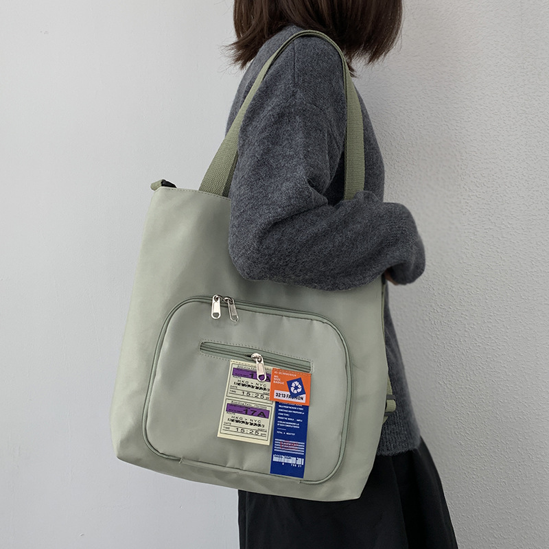 Nueva crossbody bolsa de lona de las mujeres de hombro de gran capacidad portátil estudiante moda nylon bolsa de lona bolsa de viaje bolsa