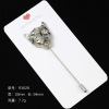 Metal artificial stone inlay, brooch, suit, decorations, bright catchy style, with gem