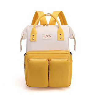 Fashion Mummy Bag Multifunctional Mother and Baby Bag Large Capacity Waterproof Bottle Insulation Mother Bag Shoulder Diaper Bag Factory