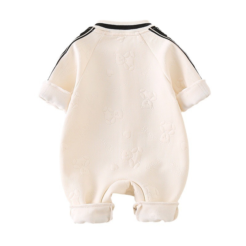 Bebé niños y niñas otoño cálido mono de dibujos animados bebé 0-1 años de edad doble capa mameluco estilo coreano mameluco