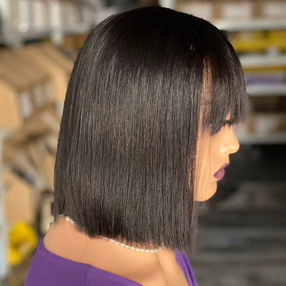 Gao Keshong Bob Human Hair Wigs Europa y América Humanhairwig Peluca Tocado Xuchang