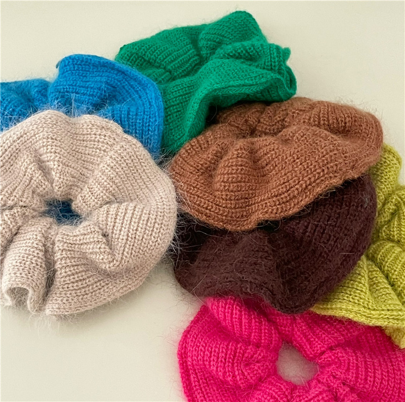 Fashion Solid Color yarn Hair Tiepicture2