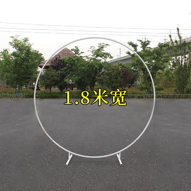 Accesorios de boda hierro forjado de un solo poste anillo estante de boda al aire libre balloon fiesta arco redondo guía de diseño de escena