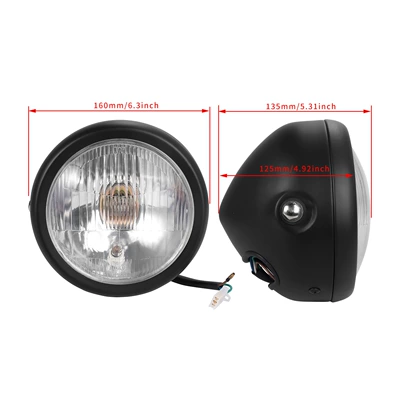 GN125 Retro Black: Motuoche Motorcycle headlights, headlights