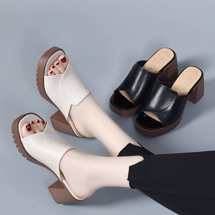 2024 летние женские туфли на платформе и толстом каблуке с открытым носком, женские сандалии на платформе на толстом каблуке, сексуальные сандалии для внешней торговли